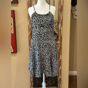 Women’s navy blue flower mini dress